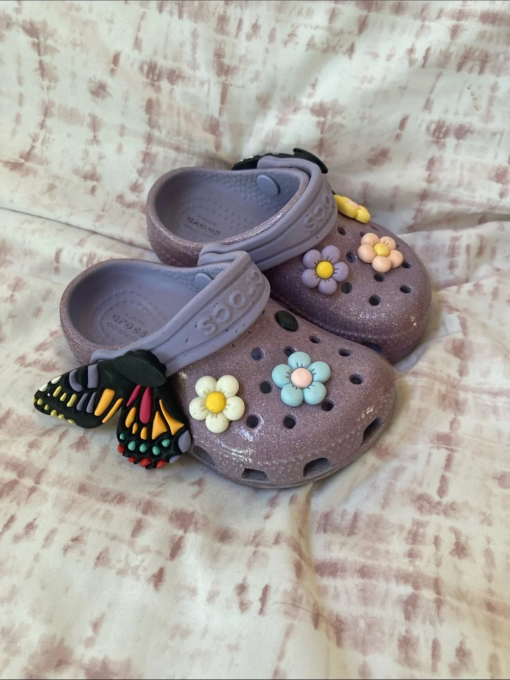 Crocs Classic I Am Butterfly Glitter Clog Lavender Toddler C6